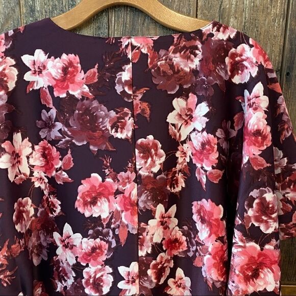 Marc New York Sz S NWT Purple Pink Satin Floral Hem Knotted Tie Blouse - Picture 8 of 10